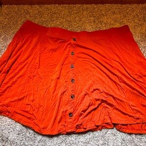 Super soft orange above the knee skirt